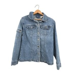 Vintage 90's/00's Express Bleus Denim Jacket Blue 100% Cotton - Small